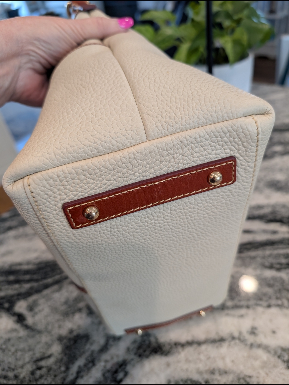 Dooney & Bourke Pebbled Leather Zip Hobo Bag w/Front Snap Pockets - Picture 10 of 16